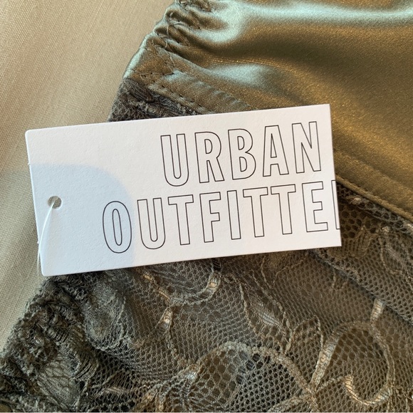 Urban Outfitters Grey Lace Satin Corset Top - Picture 4 of 4
